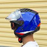 LS2 OF600 Copter Urbane Blue Red Helmet - LS2 Copter Urbane Helmet