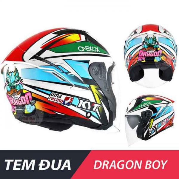 KYT NFJ Kasma Daniel tem Dragon Boy - Nón bảo hiểm KYT Dragon Boy