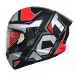 KYT TT-Course Electro Matt Grey/Red Helmet