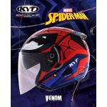 Mũ 3/4 KYT Venom Spider Man | Nón bảo hiểm Marvel đi phượt