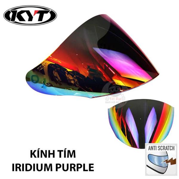 Kính Iridium Purple - Tím nón KYT Venom